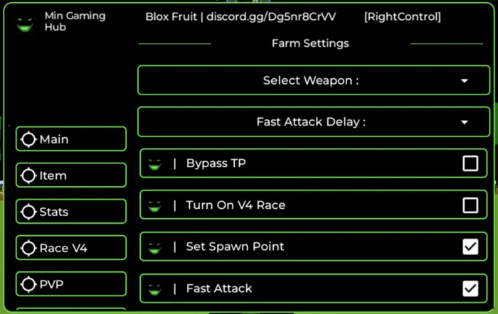 Min Gaming Hub Script for Blox Fruits